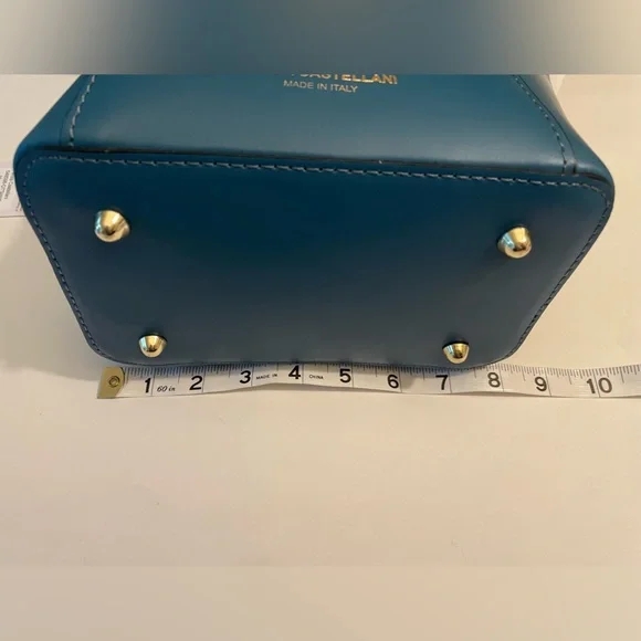 Viola Castellani New Leather Crossbody Satchel convertible Bag backpack - Picture 8 of 9